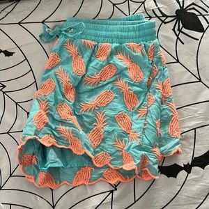 Pineapple print cotton lilly Pulitzer shorts